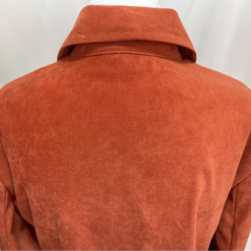 Dressbarn Rust Suede like blouse or jacket women’s size small - Picture 8 of 14